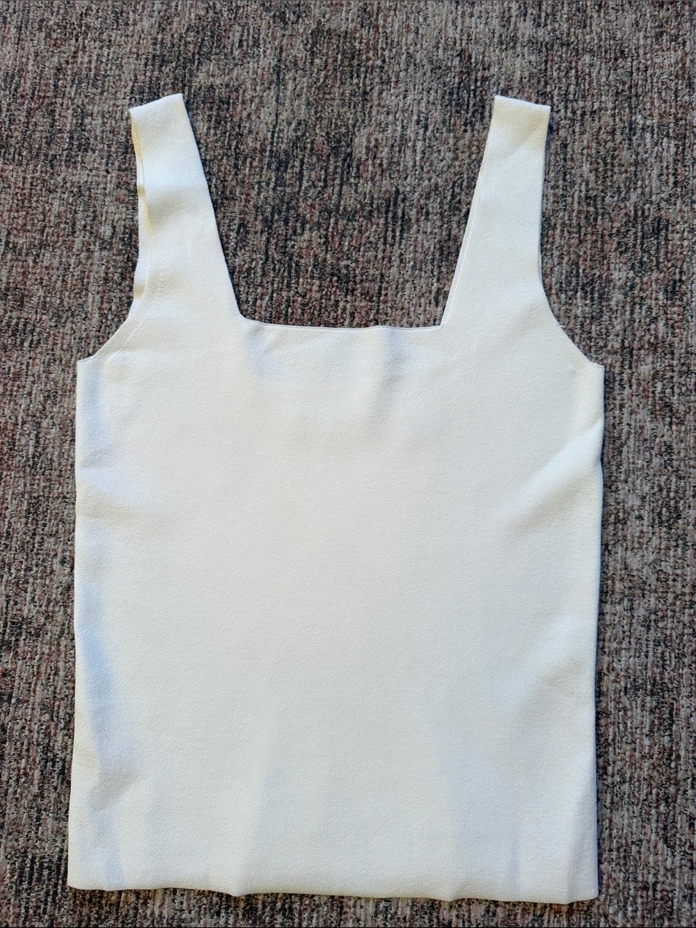 Vince Cream Square-Neck Tank Top